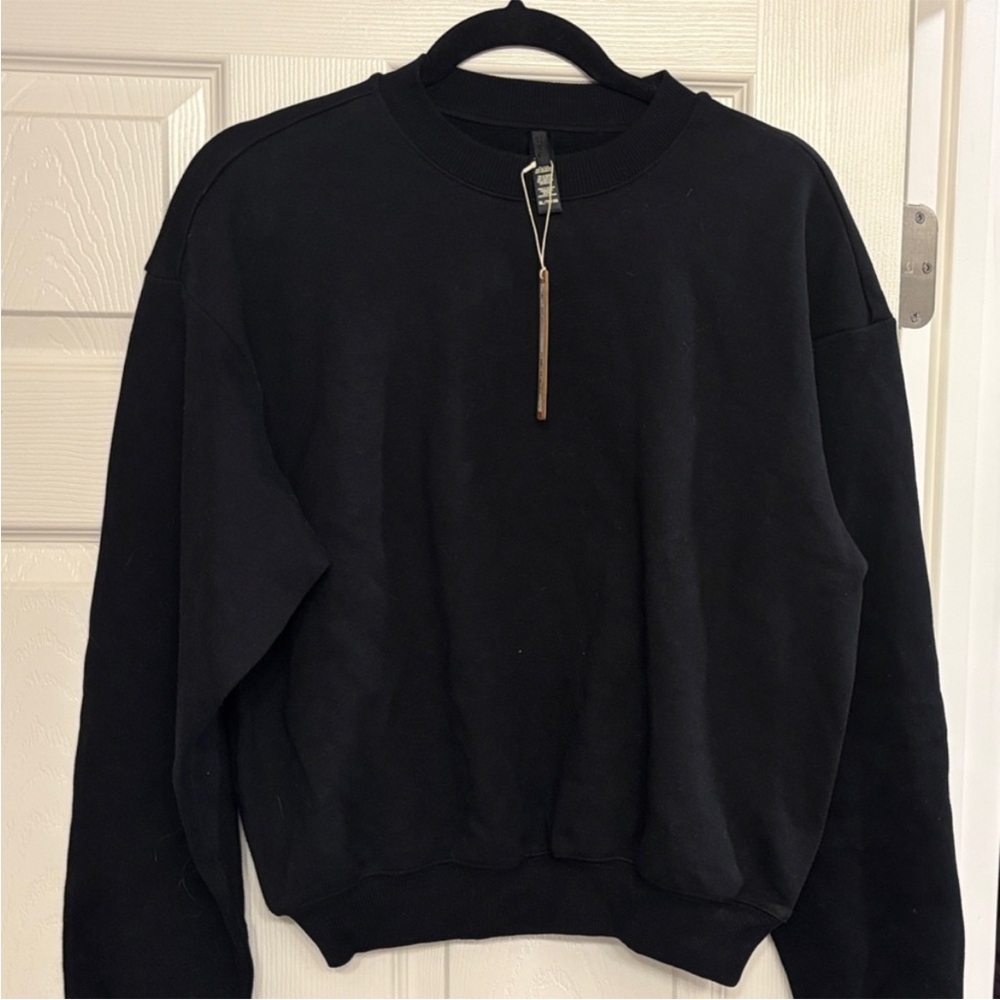 Skims Crewneck Sweatshirt Onyx - Picture 3 of 5